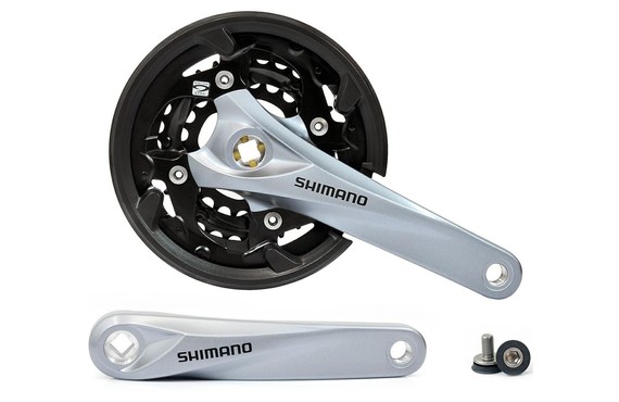 Фото: Система шатунов SHIMANO Acera FC-M3000 (40/30/22T), 170мм, 9ск., octalink, Серый