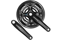 Фото: Система шатунов SHIMANO Altus FC-M311 (42/32/22T), 175мм, 7/8ск., Черный