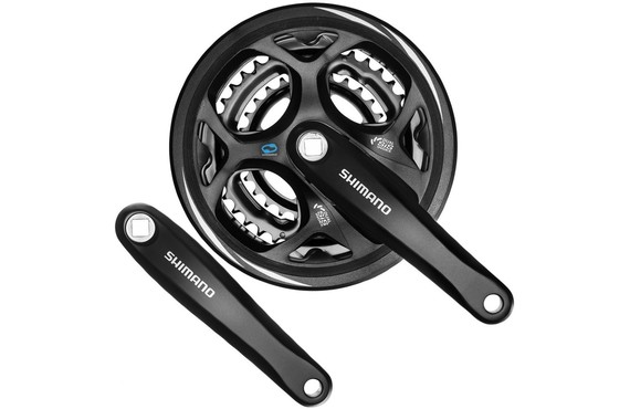 Фото: Система шатунов SHIMANO Altus FC-M311 (42/32/22T), 175мм, 7/8ск., Черный