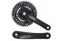 Фото: Система шатунов SHIMANO Tourney FC-TY501, (42/34/24Т), 175мм, Серебристый