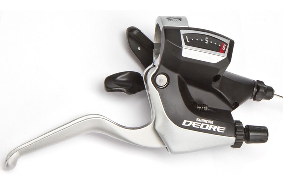 Фото: Шифтер/торм. ручка SHIMANO Deore ST-M590, 9 ск, правый, Черный/Серебристый