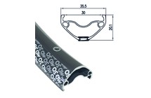 Фото: Обод 28/29 ALEXRIMS MD30 (32H) пистон., Чёрный