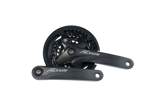 Фото: Система шатунов SHIMANO Altus FC-M2000 (40/30/22T), 175мм, 9ск., Черный