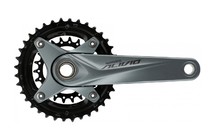 Фото: Система шатунов SHIMANO Alivio FC-M4050 (40/30/22T), 170мм, 9ск., Серый