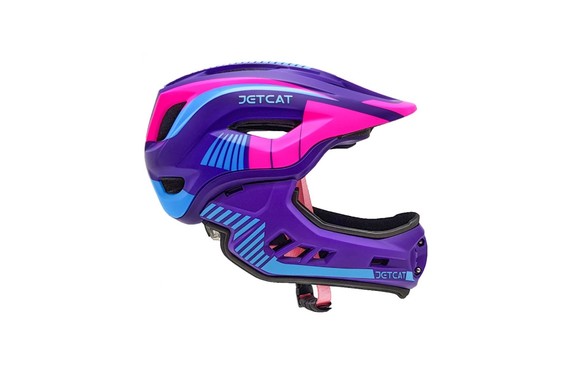 Фото: Шлем велосипедный JETCAT Raptor, Фиолетовый/Розовый, размер S 48-53см