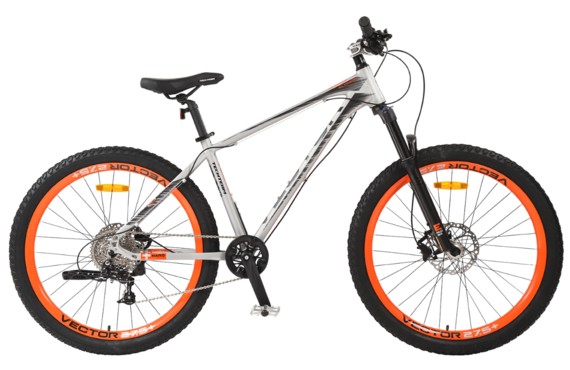 Фото: Велосипед TECH TEAM Vector 27.5, рама 17, Серый/Оранжевый
