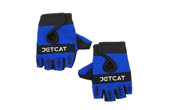 Фото: Велоперчатки детские JETCAT PRO, без пальцев, размер M, Синий/Чёрный