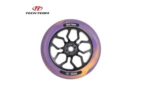 Фото: Колесо для самоката TECH TEAM Duker 101 110мм Чёрный/Фиолетовый