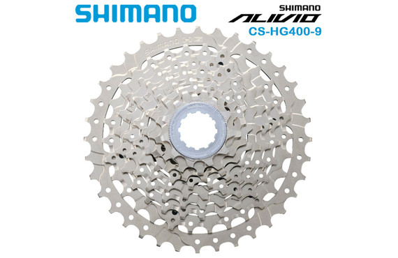 Фото: Кассета SHIMANO Alivio CS-HG400-9, 9ск, (11-36T), серебристая