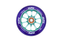 Фото: Колесо для самоката HIPE 10spoke 110мм Прозрачный голубой/фиолетовый