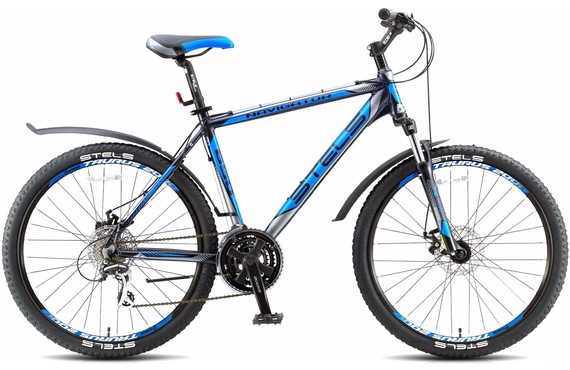 Фото: Велосипед STELS Navigator 650 MD, 26 рама 19.5, 2018, Черный/Синий