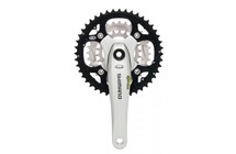 Фото: Система шатунов SHIMANO FC-M521, (44/32/22T), 170мм, 9ск., octalink, Серебристый