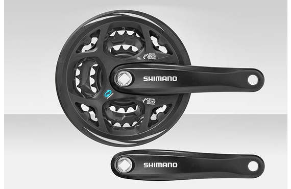 Фото: Система шатунов SHIMANO Altus FC-M311 (48/38/28T), 175мм, Черный