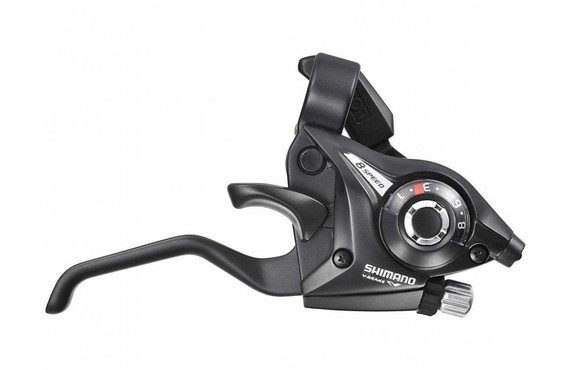 Фото: Шифтер/торм. ручка SHIMANO Tourney ST-EF51-8R, 8 ск, Черный