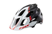 Фото: Велошлем FOX Racing Flux, L\XL, Белый/Черный/Красный
