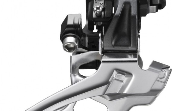 Фото: Передний переключатель SHIMANO Deore FD-M616, 2x10, ун-я тяга, ун-й хомут