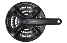 Фото: Система шатунов SHIMANO Tourney M171, (48/38/28T), 170мм, Черный