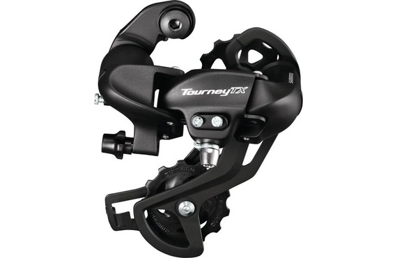Фото: Задний переключатель SHIMANO Tourney TX800, 7-8ск, Серый, крепление на петух