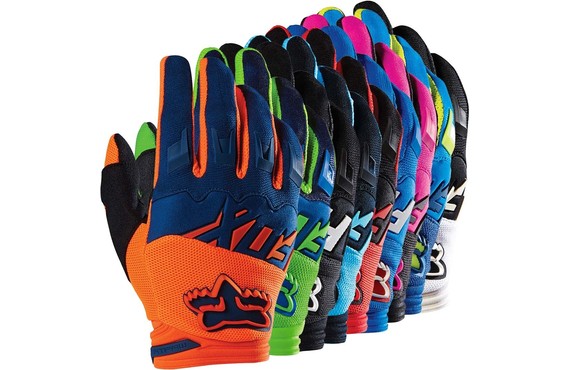 Фото: Велоперчатки FOX Dirtpaw Race Glove, размер S, цвет Orange/Blue