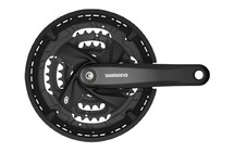 Фото: Система шатунов SHIMANO Altus FC-M371 (44/32/22T), 170мм, 9ск, Черный