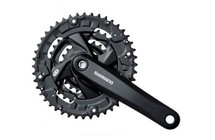 Фото: Система шатунов SHIMANO Altus FC-M371 (44/32/22T), 170мм, 9ск, Черный