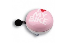 Звонок GREEN CYCLE GCB-1058S, I love my bike, розовый