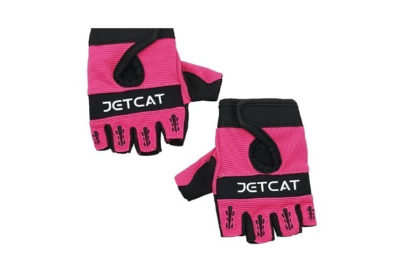 Фото: Велоперчатки детские JETCAT PRO, без пальцев, размер S, Розовый/Чёрный