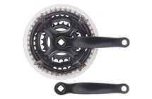 Фото: Система шатунов PROWHEEL, (42/32/22), 170мм, 5-7ск., стальная, Черный, Уценка