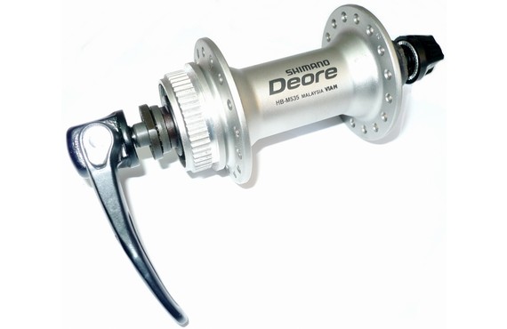 Фото: Втулка передняя SHIMANO Deore HB-M535 С.Lock, (36H), QR, Серебристая