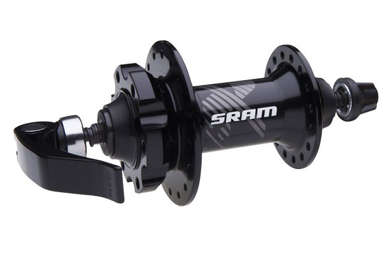 Фото: Втулка передняя SRAM 406 (32H), QR, 6 болт, Черная