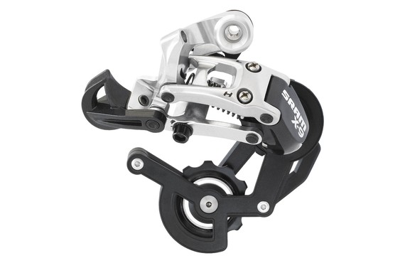 Фото: Задний переключатель SRAM X9, S, 9ск, Черный/Серебристый