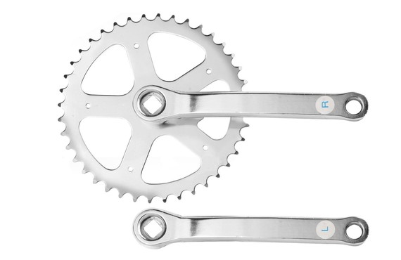 Фото: Система шатунов PROWHEEL S106, 44Т, 165мм, 5-7ск., Серебристый