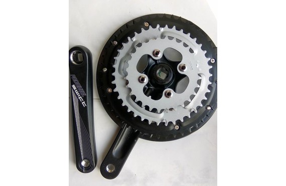 Фото: Система шатунов PROWHEEL Swift-251, (48/38/28T), 170мм, 6-8ск., Черный