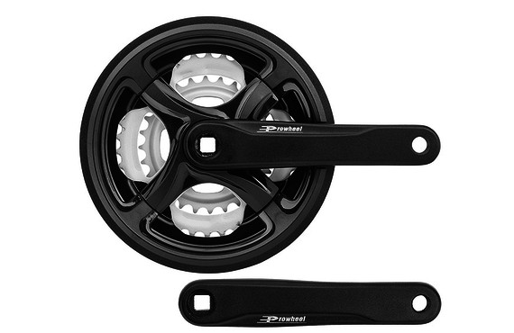 Фото: Система шатунов PROWHEEL TY-CN99, (48/38/28T), 170мм, Черный/Серебристый