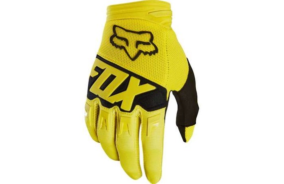 Фото: Велоперчатки FOX Dirtpaw Mako Glove Yellow, размер M