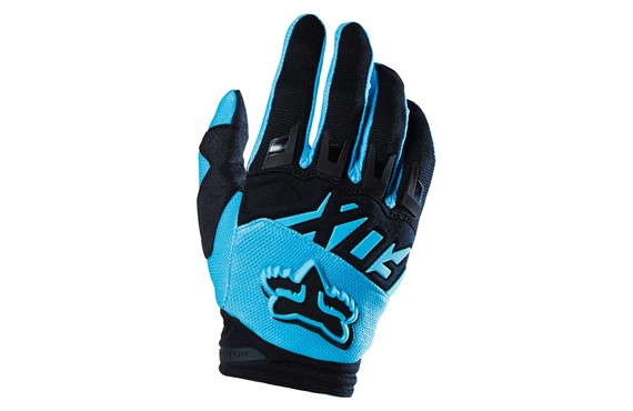 Фото: Велоперчатки FOX Dirtpaw Race Glove, размер M, Голубой/Черный