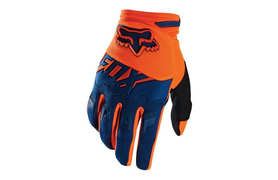 Фото: Велоперчатки FOX Dirtpaw Race Glove, размер M, Оранжевый/Синий/Черный