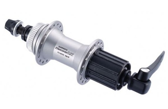 Фото: Втулка задняя SHIMANO Deore FH-M585, (32H), QR, C.Lock, 8/9ск, Серая