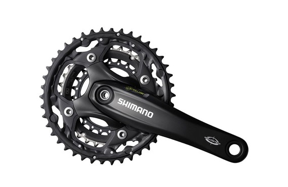 Фото: Система шатунов SHIMANO FC-M522, Oct, (42/32/24T), 10ск, 170мм, Черный