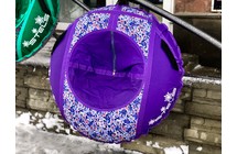 Фото: Сноутюб-ватрушка STELS, 90см с камерой, Фиолетовый/Бордовый, с рисунком
