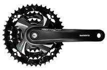 Фото: Система шатунов SHIMANO Tourney FC-TX801, (42/32/22Т), 175мм, Чёрный