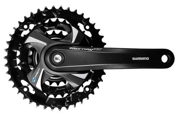Фото: Система шатунов SHIMANO Tourney FC-TX801, (42/32/22Т), 175мм, Чёрный