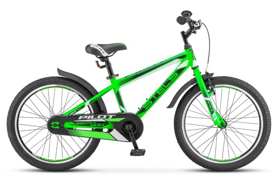 Фото: Велосипед STELS Pilot 200 Gent 20, Z010, Чёрный/Зеленый
